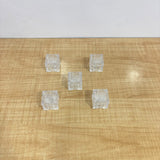 A07751 Crystal Glass Cube LED Tealight Candles for Home Decor & Festivals