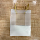 A07758 Small Transparent Frosted Plastic Gift Bag with Handle - 27 x 21 inch