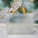 A07760 Big Transparent Frosted Plastic Gift Bag with Handle - 29 x 36 inch