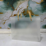 A07760 Big Transparent Frosted Plastic Gift Bag with Handle - 29 x 36 inch