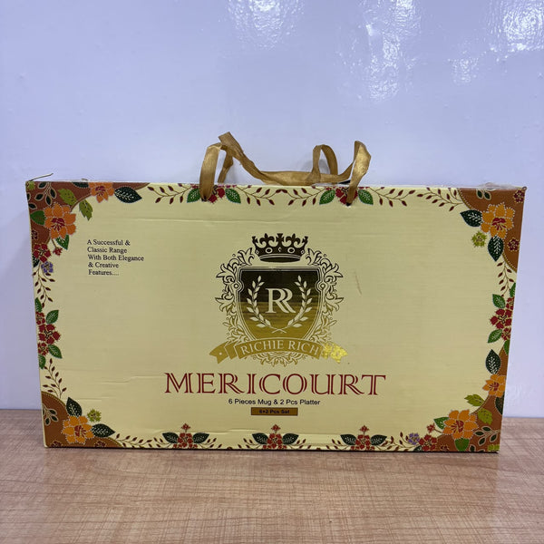A07766 Richie Rich Mericourt 8-Piece Mug & Platter Set (6 Mugs + 2 Platters)