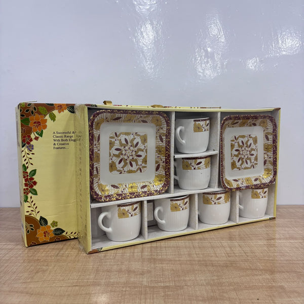 A07766 Richie Rich Mericourt 8-Piece Mug & Platter Set (6 Mugs + 2 Platters)