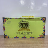 A07769 Richie Rich Sip & Serve 10-Piece Ceramic Tea, Coffee, Milk Mug & Snack Platter Set