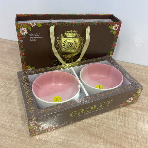 A07771 Richie Rich Grolet 2 Pcs Ceramic Exclusive Bowl Set