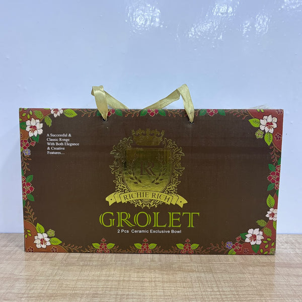 A07771 Richie Rich Grolet 2 Pcs Ceramic Exclusive Bowl Set