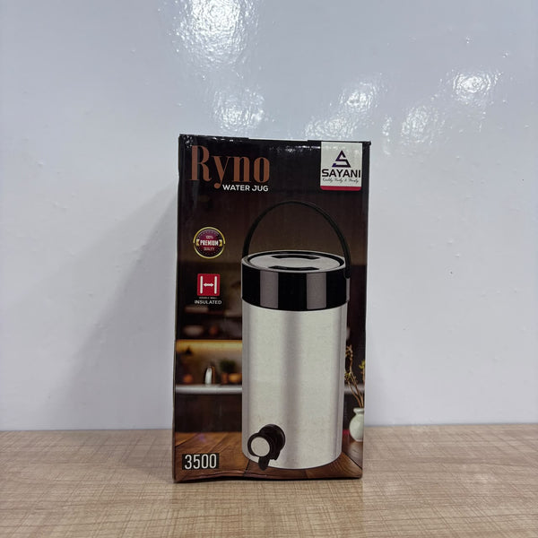 A07772 Ryno Stainless Steel Insulated Water Jug with Tap & Handle (3500 ml)