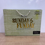 A07780 Sunday Funday 6-Piece Snack & Tea Set (4 Tea Cups, 1 Snacks Platter, 1 Chutney Bowl)