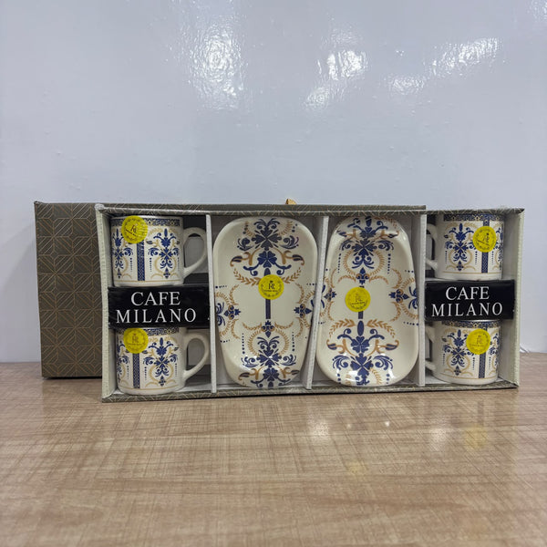 A07774 Richie Rich Café Milano Ceramic Mug & Platter Set (6 Pieces)