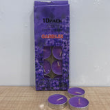 A07755 10-Pack Scented Tea Light Candles Assorted Fragrances