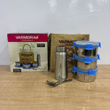 A07797 Varmora SS Cromo Stainless Steel Leak-Proof Lunch Box Set with Insulated Bag