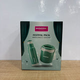 A07798 Varmora Festival Pack - Bento Lunch Box (3 Containers) with Sofia 600 Water Bottle