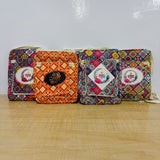 A07794 Mix Design Printed Shree Radha Print Canvas Crossbody Side Sling Bag with Front Zipper Pocket