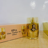 A07812 Shinemax 6-Pcs Designer Glass Tumbler Set (280ml)