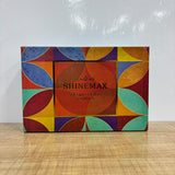 A07814 SHINEMAX 6 Pcs Premium Vintage Gold Printed Glass Tumbler Set (315 ml)