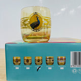 A07815 Shinemax Designer's Choice Royal Peacock Printed Glass Tumbler Set - 6 Pcs (300 ml)