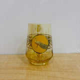 A07817 Shinemax Premium Designer Peacock Print Golden Glass Tumbler Set - Pack of 6