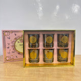 A07820 SHINEMAX 6 Pcs Premium Amber Glass Tumbler Set with 3D Animal Emblem Design (400ml)