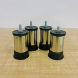 A07822 Steel LPG Gas Stove Stand Legs Set [No.2] - Heavy Duty Replacement Rubber Feet for Gas Chulha (Set of 4)