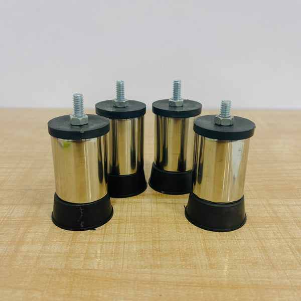 A07822 Steel LPG Gas Stove Stand Legs Set [No.2] - Heavy Duty Replacement Rubber Feet for Gas Chulha (Set of 4)
