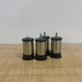 A07823 Steel LPG Gas Stove Stand Legs Set [No.3] - Heavy Duty Replacement Rubber Feet for Gas Chulha (Set of 4)