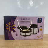 A07878 Signature Stainless Steel Insulated Tiffin & Casserole Combo Set (2 Pcs)
