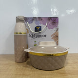 A07881 Kohinoor Insulated Hot Pot Casserole & Water Bottle Combo Set (2 Pieces)