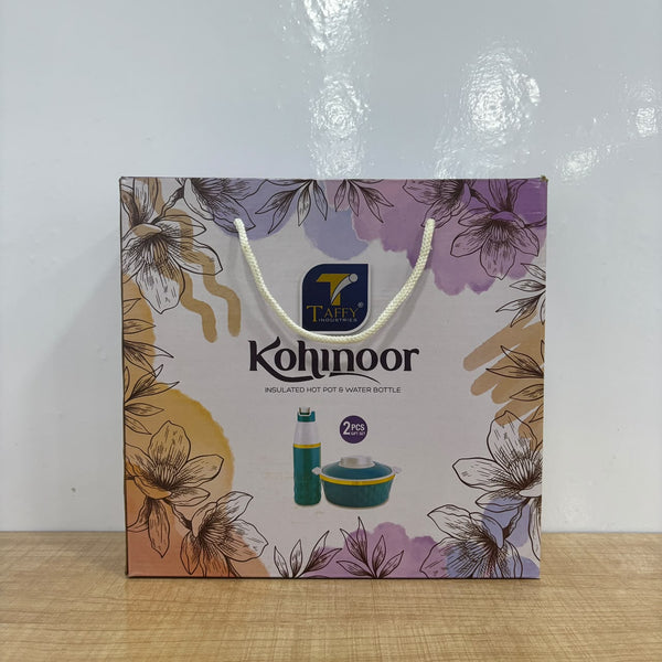 A07881 Kohinoor Insulated Hot Pot Casserole & Water Bottle Combo Set (2 Pieces)