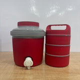 A07883 Celebration Combo 2pc – Insulated Water Jug & 3-Tier Tiffin Box Set