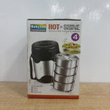 A07885 Hot 'n' Shine Insulated Tiffin Carrier (4 Containers)