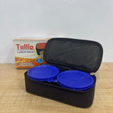 A07889 Tullip Stainless Steel 2-Container Lunch Box Set with Insulated Soft Bag