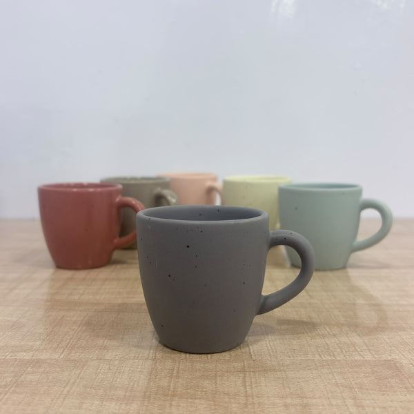 A07824 Multicolor Ceramic Tea & Coffee Cups Set (90 ml, Set of 6)