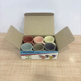 A07824 Multicolor Ceramic Tea & Coffee Cups Set (90 ml, Set of 6)