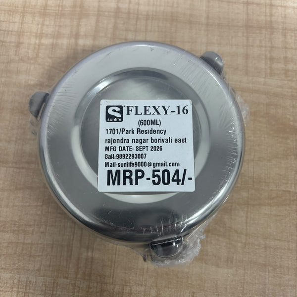 A07892 Sunlife Flexy Stainless Steel Airtight & Leak-Proof Container - 016 (600 ml)