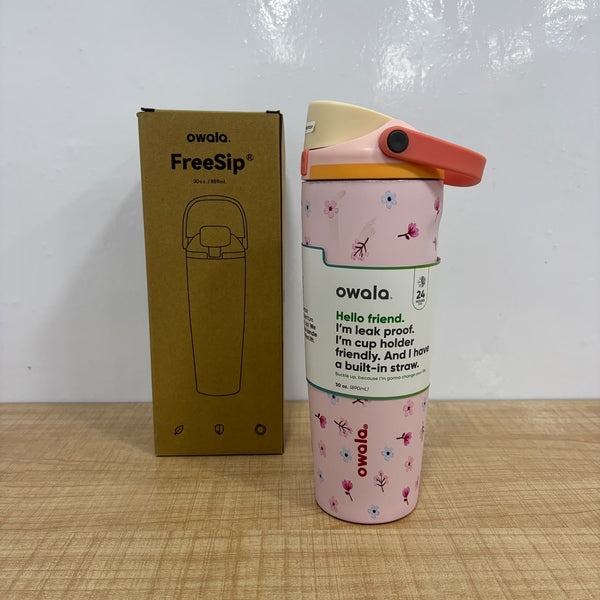 A07826 Owala FreeSip Vacuum Insulated Stainless Steel Water Bottle, 900 ml (Hot & Cold)