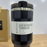 A07827 40oz Checked Print Insulated Steel Quencher Tumbler with Handle, Straw & Lid (1200 ml)