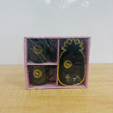 A07836 Pine Café 2+1 Pcs Coffee Cup & Pineapple Snack Tray Gift Set