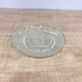 A07835 Transparent Vintage Embossed Glass Saucer Plate for Tea, Coffee & Desserts