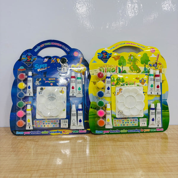 A07863 Space Theme Painting & Art Set [CSJ-709] with Water Colors, Paintbrush, Palette & 3D Astronaut Mold (Ages 5+)