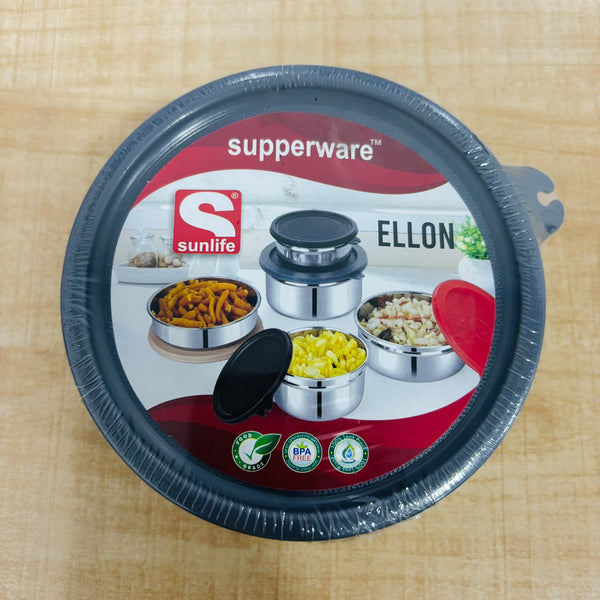 A07894 Sunlife Ellon-330 Stainless Steel Food Storage Container with Air-Tight Lid (330 ml)