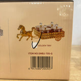 A07917 Shinemax 4-Piece Royal Horse Cart Dry Fruit Container Set with Golden Tray & Crystal Lids [SMBJ-705-G]