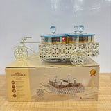 A07923 Shinemax 4 Pcs Glass Candy Bowl Set with Decorative Cart Tray for Dry Fruits, Sweets [SMBJ-720-S]