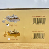A07923 Shinemax 4 Pcs Glass Candy Bowl Set with Decorative Cart Tray for Dry Fruits, Sweets [SMBJ-720-S]