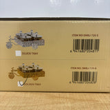 A07924 Luxury 4-Piece Glass Candy & Dry Fruit Jar Set with Decorative Metal Cycle Trolley Stand [SMBJ-720-G]