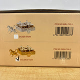 A07926 Shinemax Golden Horse Chariot Dry Fruit Container & Candy Bowl Set with Lidded Jars (4-Piece Set) [SMBJ-703-G]