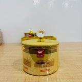 A07933 Shinemax 2-Piece Glass Jar Set with Wooden Lids, Crystal Knobs & Wooden Tray [SMBJ-610]