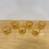A07938 Shine Max Golden Amber Glass Ice Cream & Dessert Bowl Set (Pack of 6)