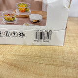A07941 Diamonds 3-Piece Airtight Glass Storage Container Set with Clip-Lid Vents