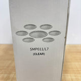 A07949 Shine Max Clear Glass Snack Set - 7 Pieces (6 Small Quarter Plates + 1 Large Serving Plate)
