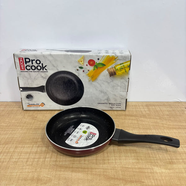 A07951 MILTON Pro Cook Granito Induction Non-Stick Fry Pan Without Lid (20 cm, Maroon)