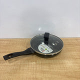 A07952 Milton Pro Cook Granito Non-Stick Induction Fry Pan with Glass Lid (22 cm, Black)